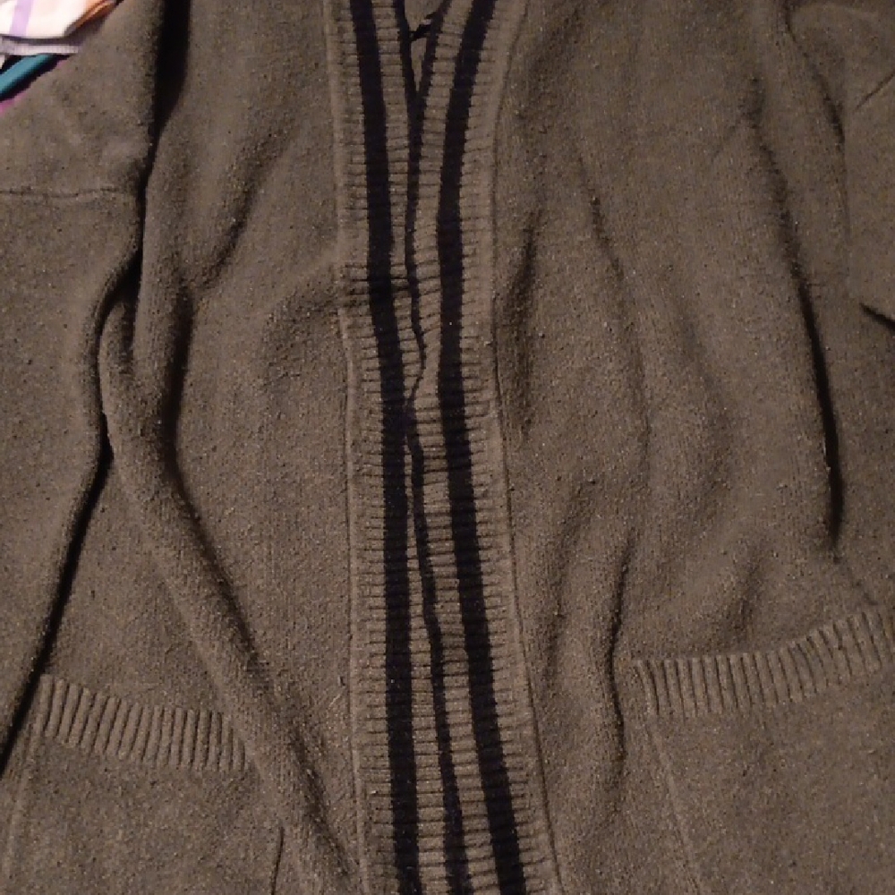 Lovesick Olive Sweater with Black Piping